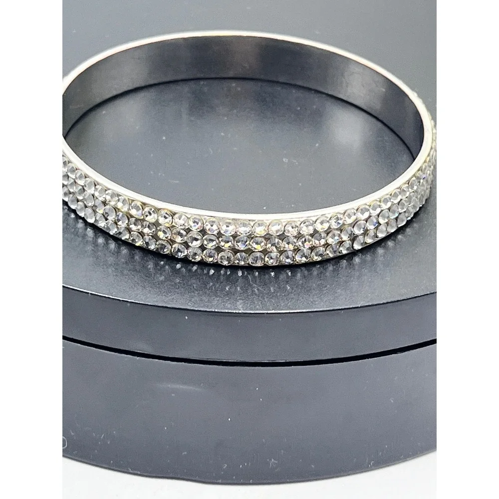 Kate Spade New York Razzle‎ Dazzle Heavy Metals Row Bangle Silver Bracelet